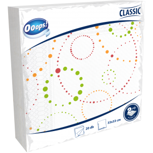 Ooops! Classic 20 darabos 2 rétegű, mintás