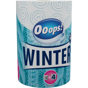 Ooops! WINTER Háztartási papírtörlő (200 lap, 2 rétegű)