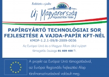 Papírgyártó technológiai sor fejlesztése a Vajda Papír Kft.-nél